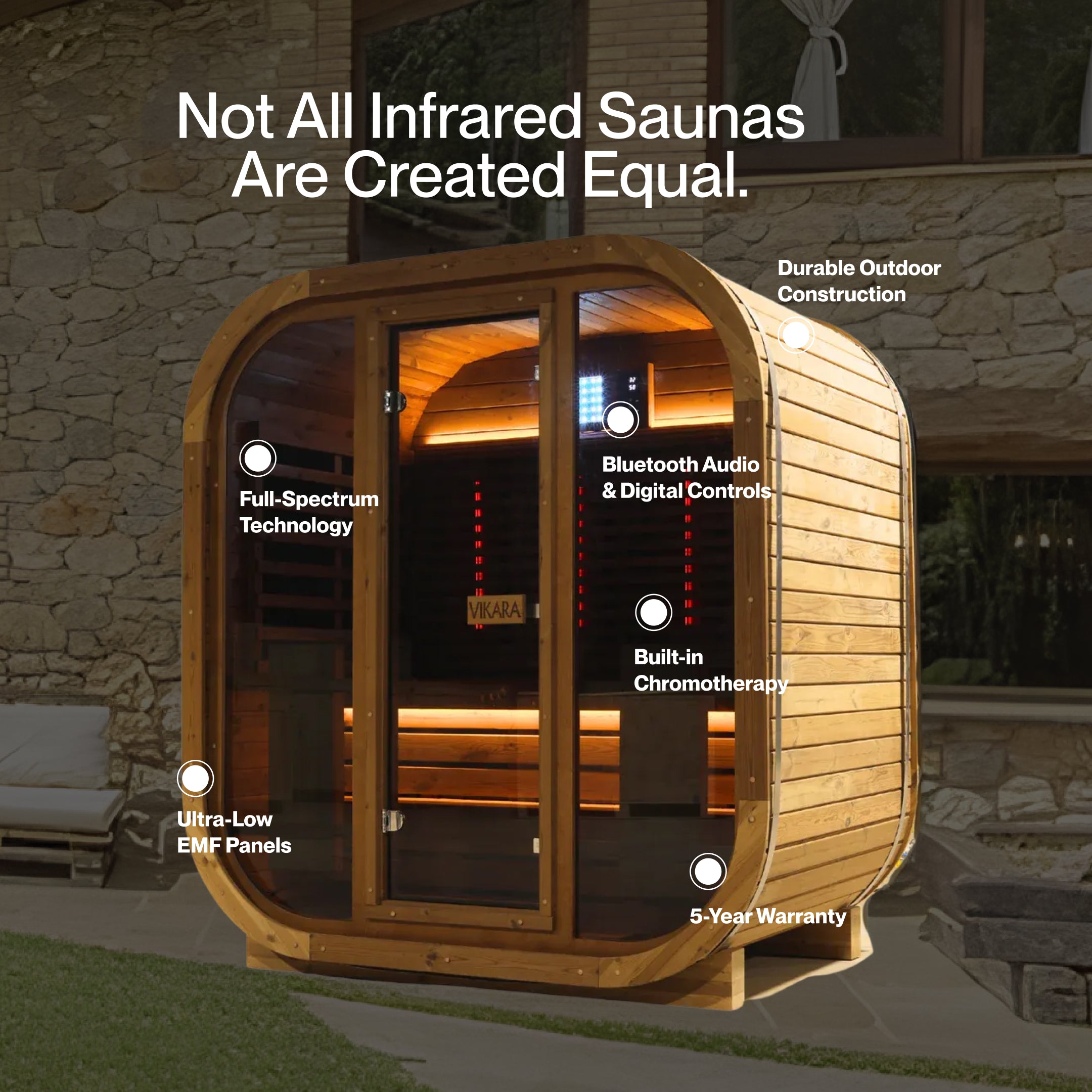 SPECTRA 3 - 3 Person Outdoor Infrared Sauna