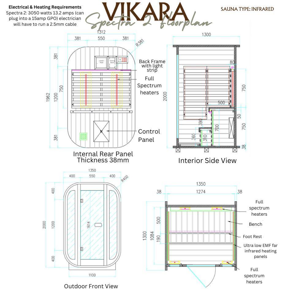 SPECTRA 2 - 2 PERSON OUTDOOR INFRARED SAUNA